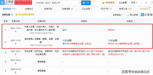 雷軍卸任小米武漢公司法人，聚焦造車新篇章，曾學忠接棒引領技術咨詢業務